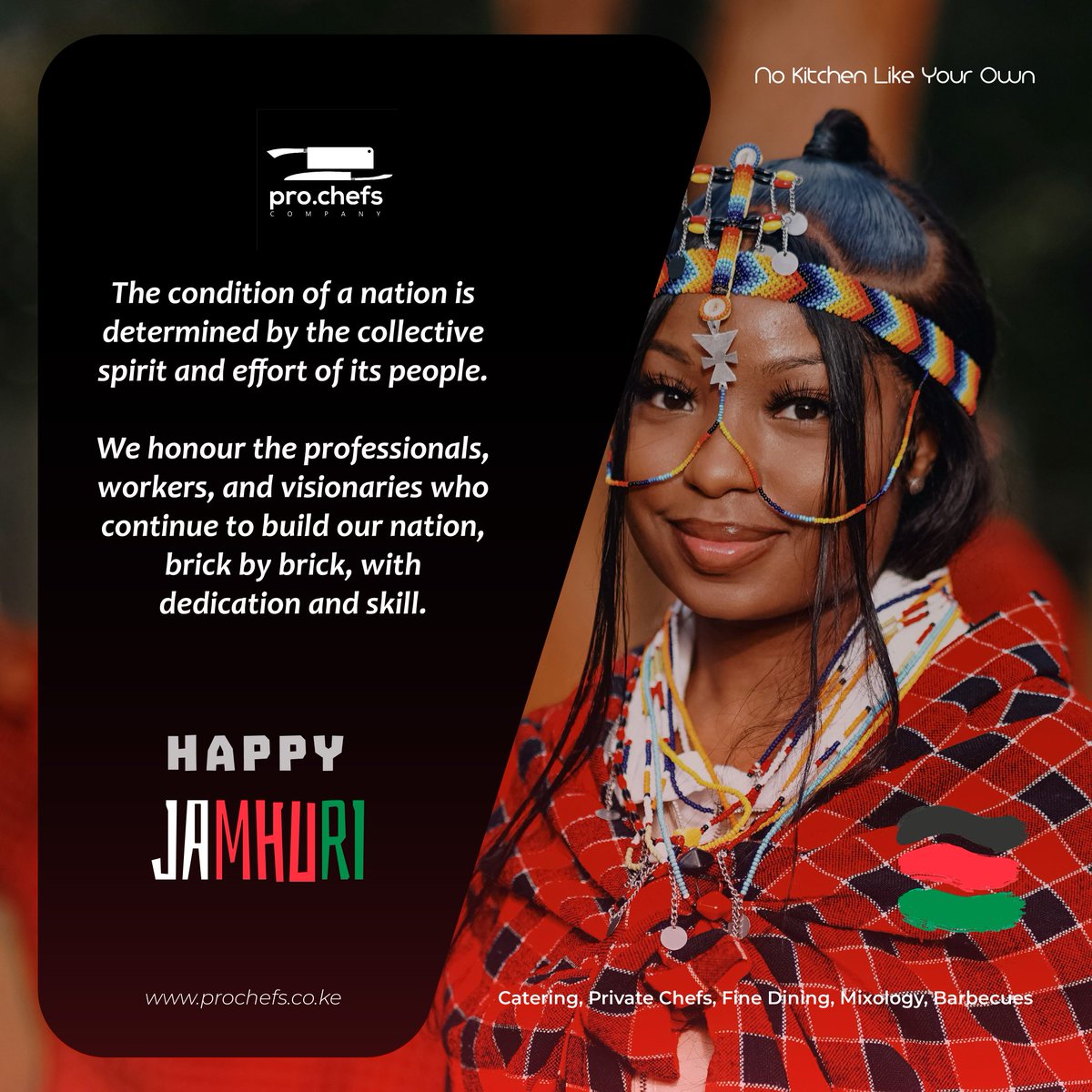 pro_chefs's tweet photo. We honour the professionals, workers, and visionaries who continue to build our nation, brick by brick, with dedication and skill. Your efforts shape the Kenya we dream of, a country that grows stronger and more united every day.
#JamhuriDay #StrongerTogether #KenyaPride https://t.co/yWlj5xfOP1