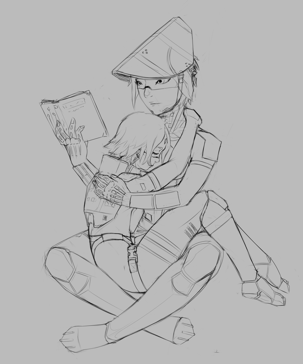 SableSonata's tweet photo. Some refinement on this Signalis fanart. Now with hat (you wouldn't believe how hard it is to get that hat looking right). Would appreciate any critiques before I start inking. https://t.co/1sKChoqkpO