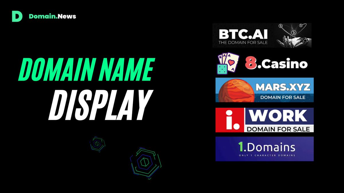 DomainNews24's tweet image. Excited to share we’ve secured 5 domain showcase spots! 🌟 Showcase yours on Domain.News for just $20/month. Limited slots available!

Application link:forms.gle/sXM2f4fdUPUuYW…

#DomainShowcase #Domains