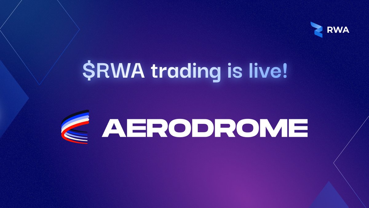 🚨 Exciting News 🚨

🚀 <a href="/RWA_Inc_/">RWA Inc.</a> $RWA is now listed on <a href="/AerodromeFi/">Aerodrome</a>, a leading DEX on the Base network! 🚀

🔹 Why trade $RWA on Aerodrome?

⚡️ Fast, cost-effective transactions
💧 Deep liquidity pools
🔄 Integrated AAM model for seamless trading
🌍 Strong global ecosystem with