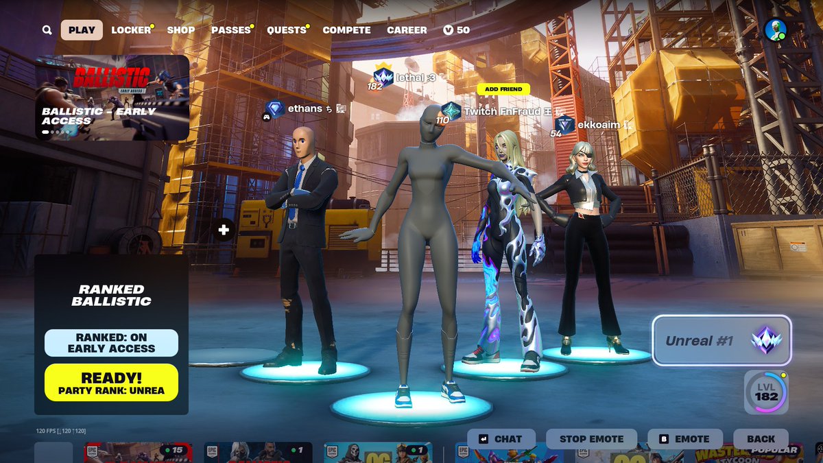 First To Unreal In Ballistic 16 Hour Grind Goodnight. Thx To Everyone For Playing🧙<a href="/N1tr01L/">N1tr01L</a> <a href="/Marrok/">Marrok</a> @StopLackiinTV <a href="/ekkoaim/">ekko</a> <a href="/GutsZB/">Guts</a> <a href="/Ethansfn/">ethans</a> <a href="/FnFraud/">Fraud</a>