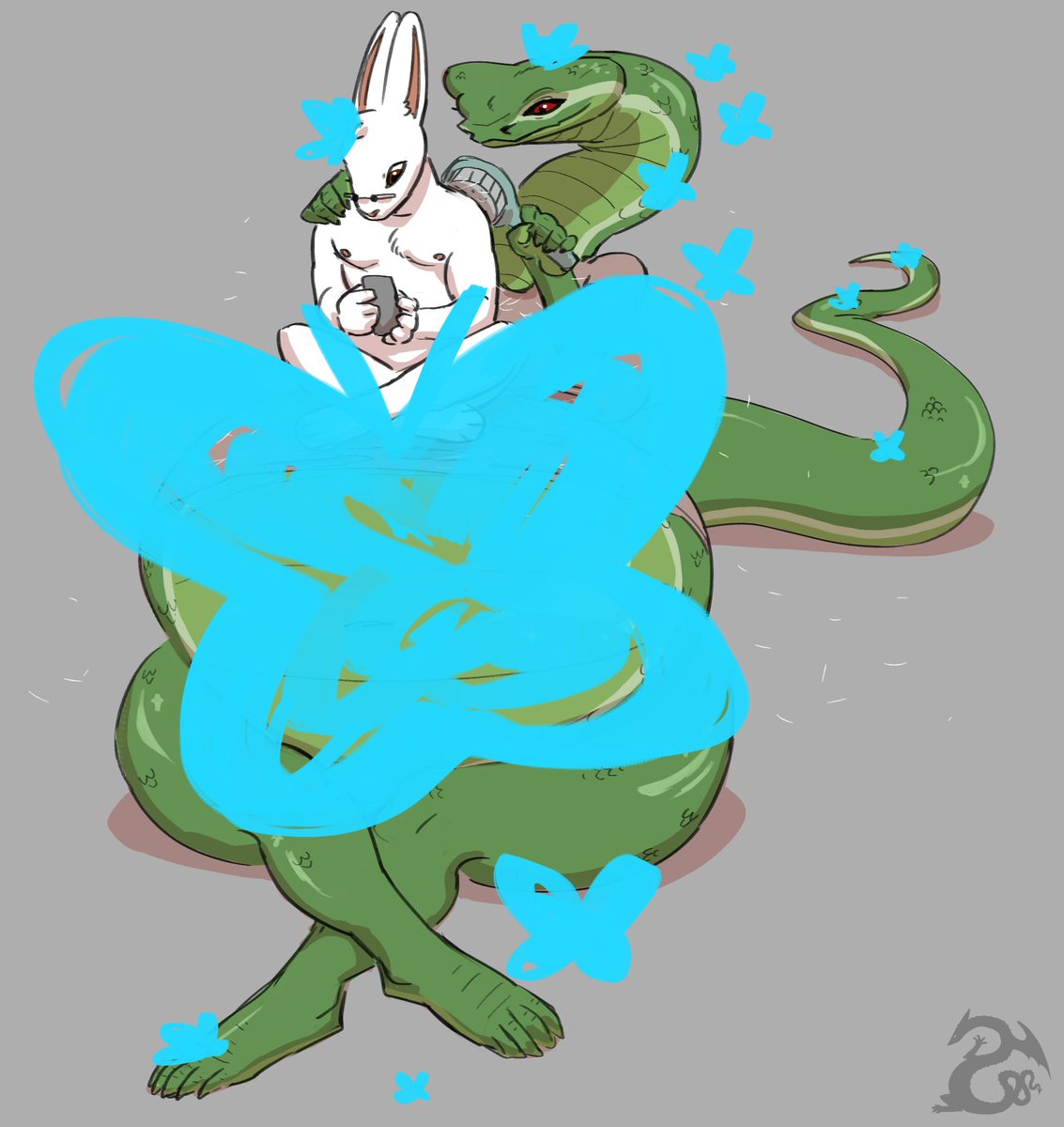 Oh wow what a cute scene between Jerry and Vri such a shame I tripped and dropped blue butterflies all over the canvas. If only there was ANOTHER WEBSITE that had the full uncensored image! :)