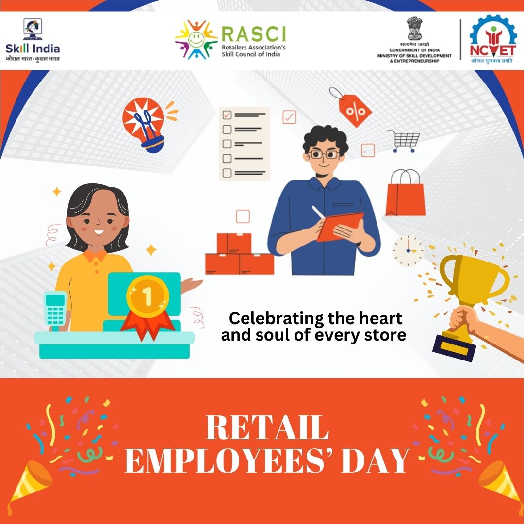 Celebrating the backbone of Indian retail – our incredible employees! 🌟 RASCI salutes the dedication and hard work of the workforce that keeps the industry thriving. Let’s honor those who make shopping experiences memorable. 💼 #RetailEmployeesDay #ThankYou #RetailHeroes #RASCI