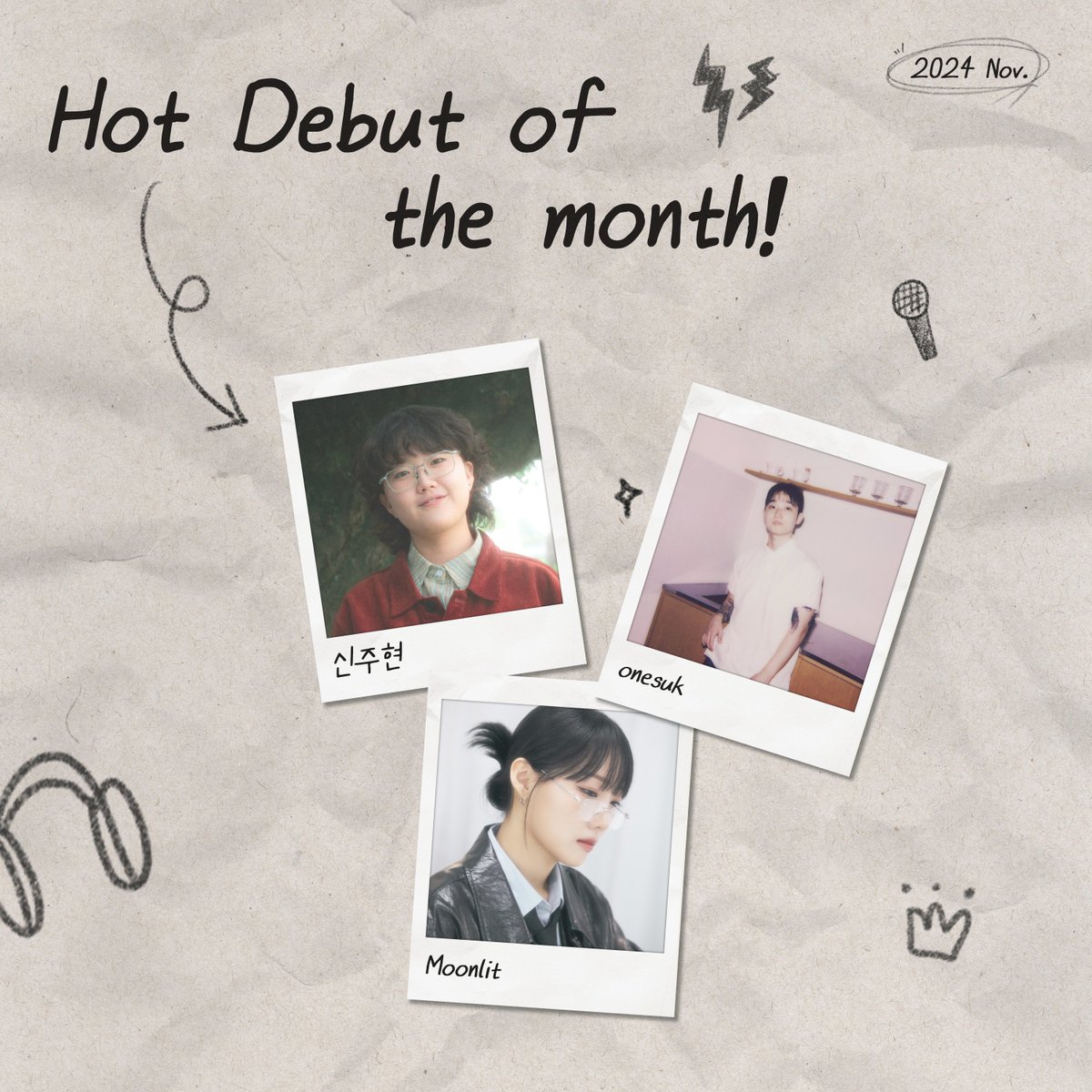 mirrorballmusic's tweet photo. #HOT_DEBUT

포근한 연말 분위기에 감성 한 스푼 더해줄
11월의 신인 아티스트를 소개합니다☃️❤️‍🔥

#신제 
#산범 
#서노아 
#신주현 
#onesuk 
#Moonlit 
#파이프립스 
#ONP 
#HWAYEON 
#ElectricJamTribe 
#Ewoo 
#TheStrangeLovers 
#버틀러

#KPOP #MUSIC #INDIE #인디음악 #11월신인 https://t.co/zPkf05N7m7