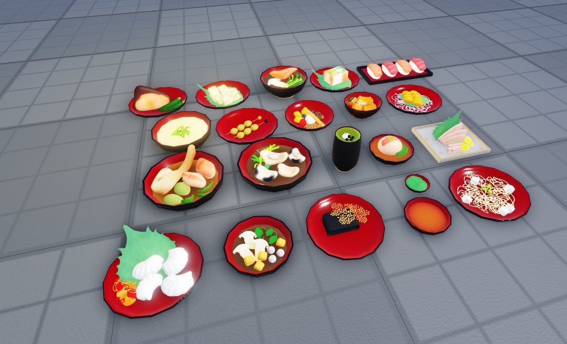 Bombshell_Ks's tweet image. Japanese Food Models #robloxmodeler #rodev #b3d #RobloxDevs #robloxart