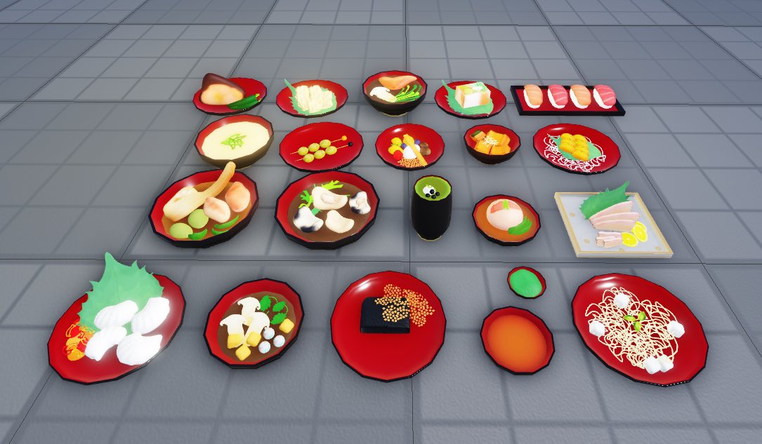 Bombshell_Ks's tweet image. Japanese Food Models #robloxmodeler #rodev #b3d #RobloxDevs #robloxart
