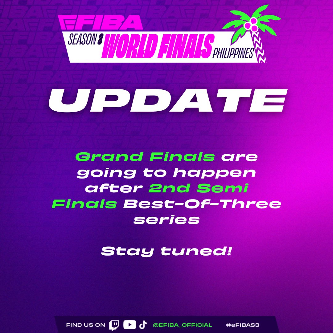 🚨SCHEDULE UPDATE🚨