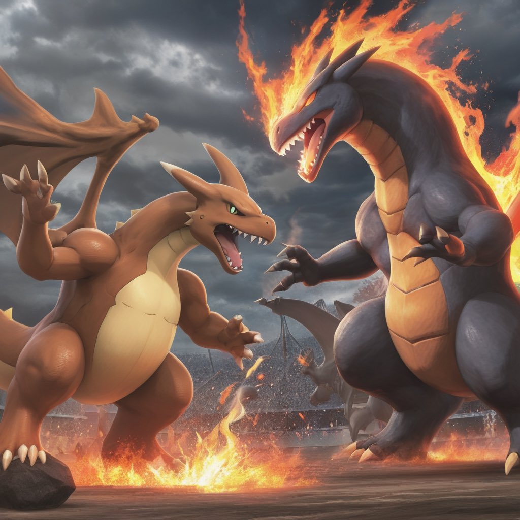 Crypto_Kyo (@crypto_kyo) on Twitter photo AI generated with <a href="/AIPowerGrid/">AI Power Grid</a> 
Epic #Charizard  battle. 
#AIPG #Pokemon #AI
Discord: discord.gg/MxyMaMP4 AI generated with <a href="/AIPowerGrid/">AI Power Grid</a> 
Epic #Charizard  battle. 
#AIPG #Pokemon #AI
Discord: discord.gg/MxyMaMP4
