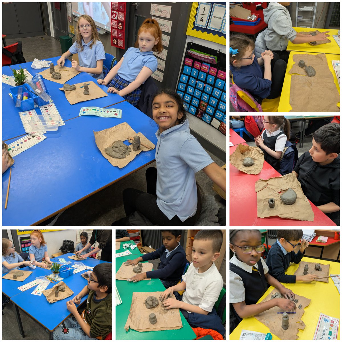 miss_mcgettigan's tweet photo. Look at our amazing Terracotta Warriors! ๐บโจ P4 has been learning about the famous Terracotta Army of China and created their own clay warriors. History + creativity = masterpieces! Big thanks to @MsWhiteheadIPS for helping! #TerracottaWarriors #P4Learning #CreativeClassroom https://t.co/ikB58buz32