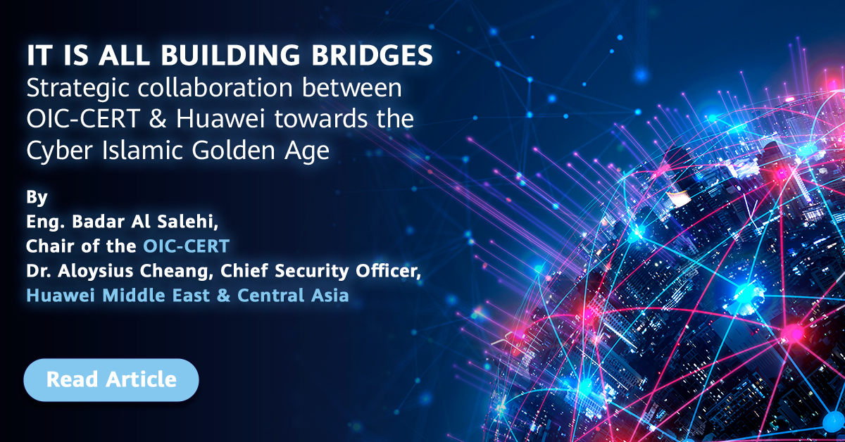 Hear from Eng. Badar Al Salehi, Chair of the OIC-CERT &amp; Dr. Aloysius Cheang, Chief Security Officer, #Huawei Middle East &amp; Central Asia on the strategic collaboration plan between OIC-CERT and Huawei to strengthen cybersecurity for OIC member states.
Read more: