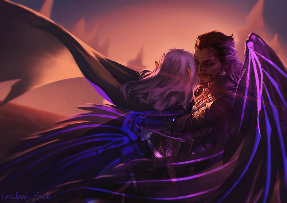Ceruleanhawk_'s tweet image. Daybreak
---
Giving Lucanis all the hugs he needs.
#Lucanis #LucanisDellamorte #DragonAge #DragonAgeVeilguard #rookanis