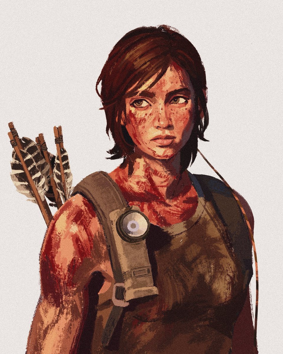 redtreaclx's tweet photo. Ellie Williams painting, from earlier this year https://t.co/nWjQQi633i