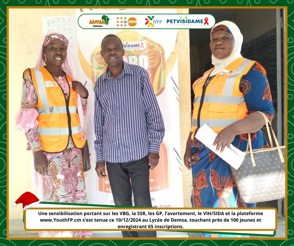 AfriYAN_Camer's tweet photo. Les #WebInfluenceursNord ont fait sensation à #Demsa!
Près de 100 élèves du lycée ont été sensibilisés sur les #VBG,le #VIH/SIDA & les grossesses précoces.65 se st inscrits sur la plateforme https://t.co/O8xhbrav5t. Ensemble,construisons 1 avenir meilleur.
#PETVISIDAME
@bodyright https://t.co/lxlQoxioCs