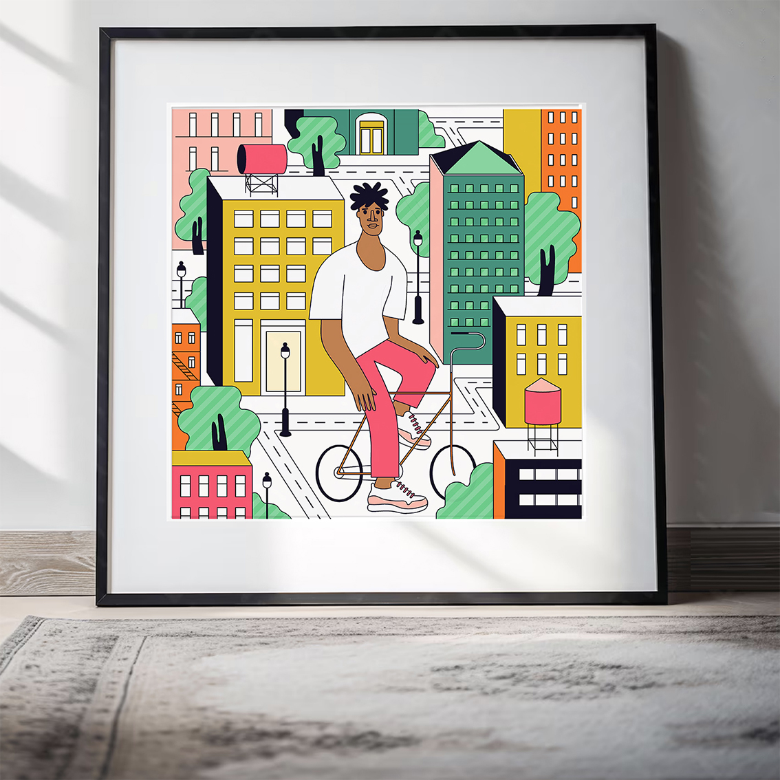 Tirage d’art signé - 30x30 - papier aquarelle 210 g. - 30 € + 10 € de frais d’envoi - commande en dm - Tous les modèles 👉 clod-illustrateur.fr/shop

#velo #deco #velotaf #bicyclette #illustration