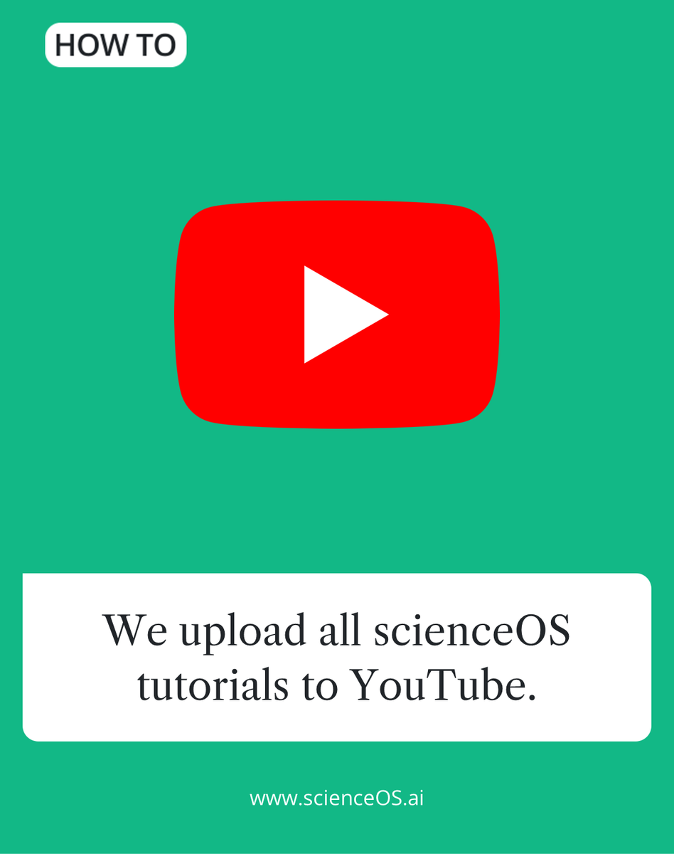 We publish all scienceOS tutorials on YouTube to provide easy access to previous and new examples. (youtube.com/@the_scienceOS)

All our step-by-step video tutorials come with voice-over and subtitles.

#scienceOS #tutorials #science

scienceOS.ai