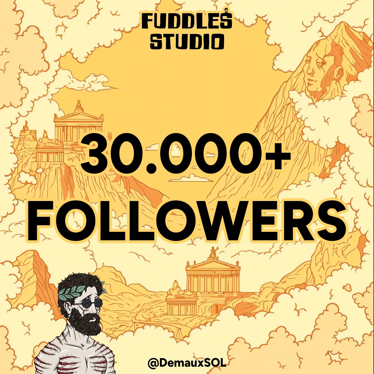 💛 WE HAVE REACHED 30.000+ FOLLOWERS 💛

Massive thank you to every single supporter out there.

To celebrate this achievement, I'm giving away 250$ worth of $ME to 5 people.

Drop your $SOL addy, RT and like.
