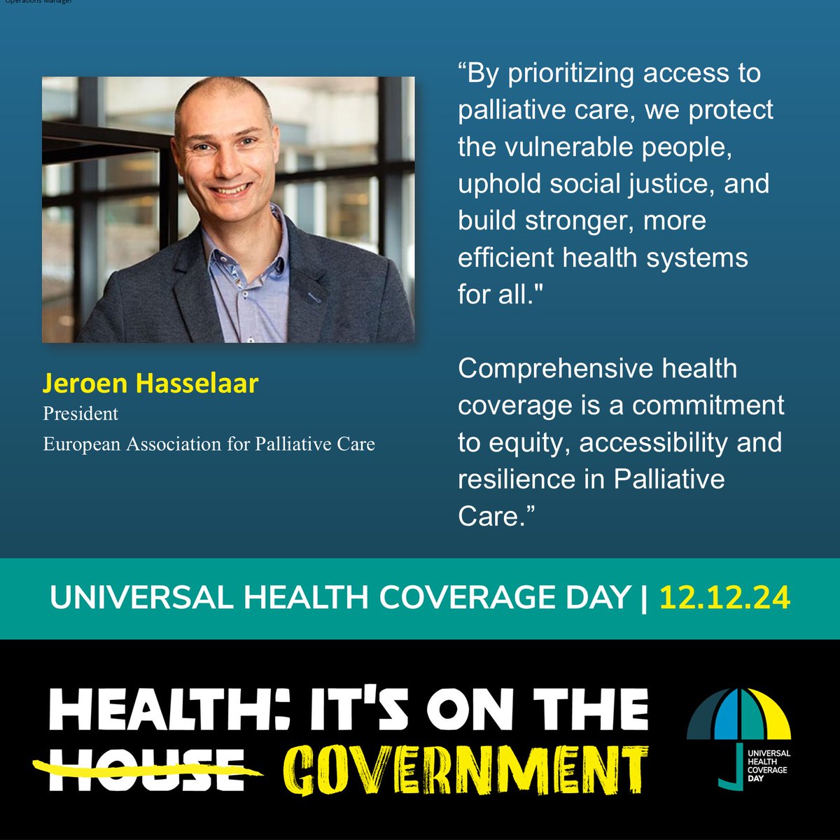 🌍 🌎 🌏Universal Health Coverage Day - December 12, 2024. 
Together, we can advocate for #HealthForAll #PalliativeCare #UHC #UHC2030 #UHCHLM