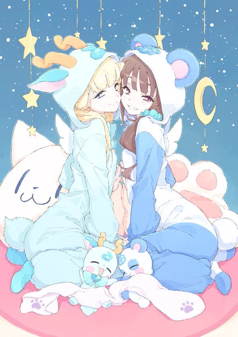 きらりんパジャマのまゆ&ユキ#わんぷり 