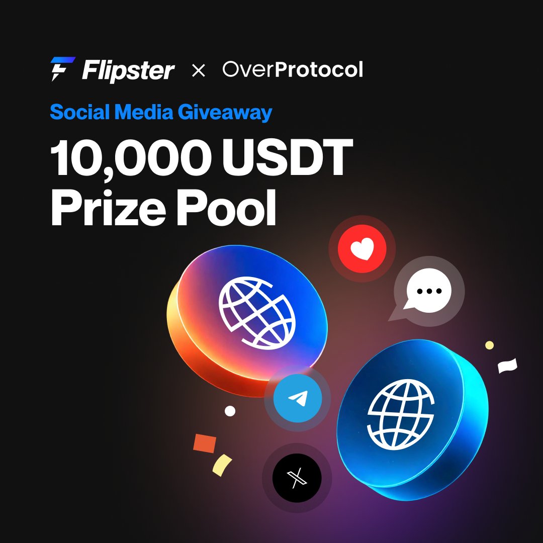 Our joint social campaign with <a href="/overprotocol/">Over Protocol🌐 | Validate-to-Earn</a> is underway! Win from a $10,000 USDT pool 🔥

How to enter:

1️⃣ Join our Zealy Community: zealy.io/cw/flipster/qu…

2️⃣ Complete ALL tasks on Flipster x Over Protocol Social Giveaway through Zealy

🏆 200 winners x $50 USDT

1/2