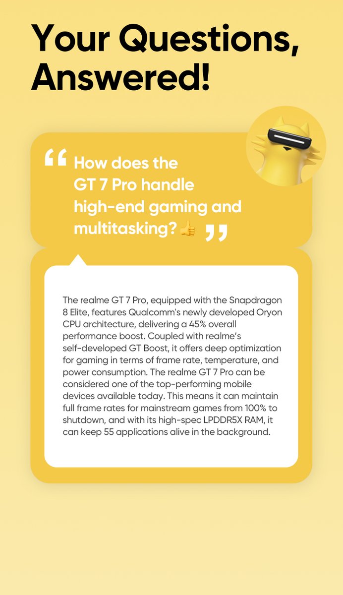 ChaseXu_'s tweet image. Let’s dive into the top questions about the GT 7 Pro so I can show you that this tech marvel is a true game-changer. 
#GT7Pro #First8EliteFlagship #LetsTalkTech