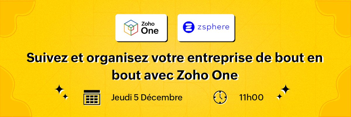 Zoho France (@zohofrance) on Twitter photo Vous avez manqué notre dernier webinar avec <a href="/ZSphere_France/">ZSphere | Zoho Premium Partner</a> ?
Pas de panique ! Retrouvez dès maintenant le replay du webinar "Suivez et organisez votre entreprise de bout en bout avec Zoho One" sur notre chaîne Youtube !
🎥 zurl.co/8RSop
#Webinar #Zoho #Zsphere Vous avez manqué notre dernier webinar avec <a href="/ZSphere_France/">ZSphere | Zoho Premium Partner</a> ?
Pas de panique ! Retrouvez dès maintenant le replay du webinar "Suivez et organisez votre entreprise de bout en bout avec Zoho One" sur notre chaîne Youtube !
🎥 zurl.co/8RSop
#Webinar #Zoho #Zsphere