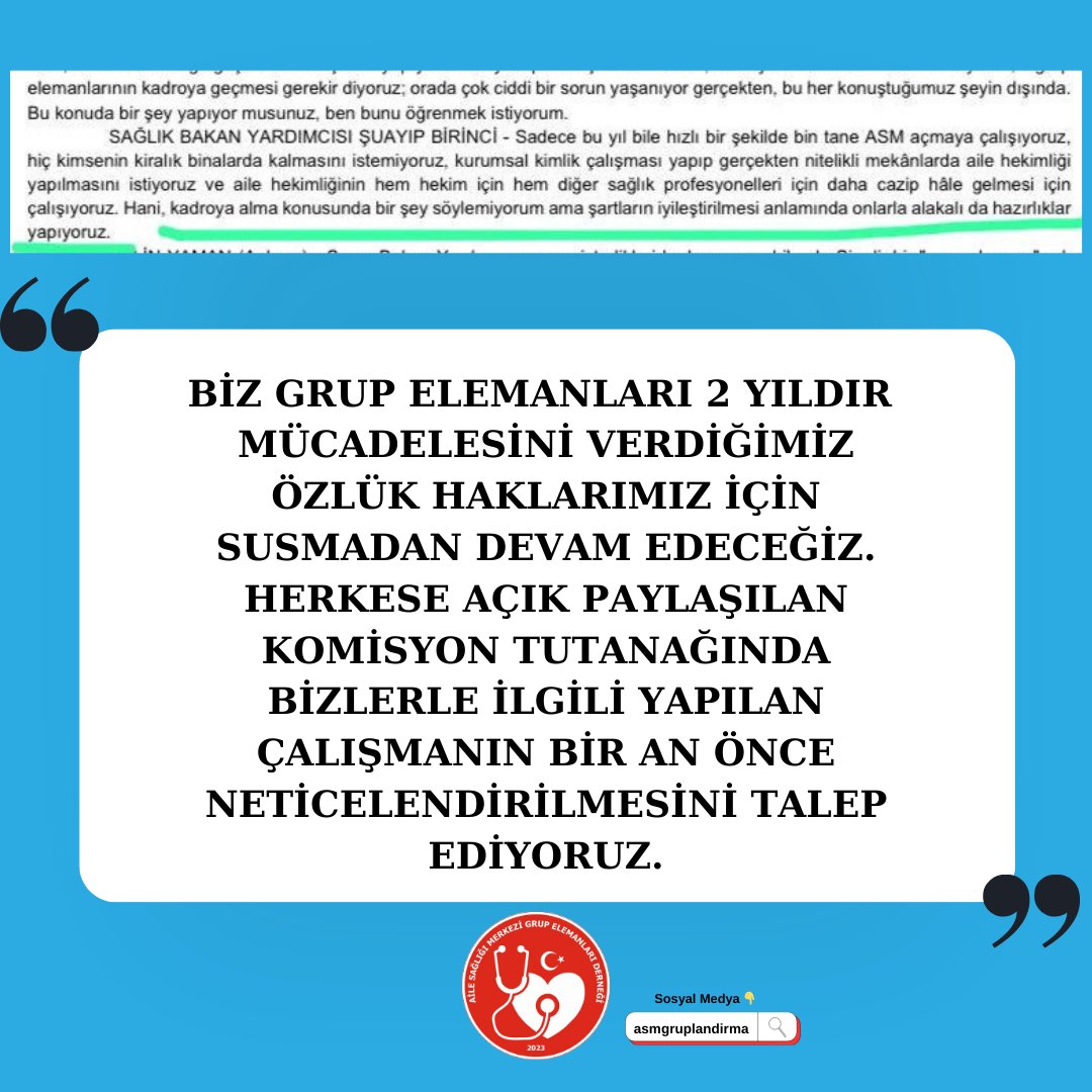 ElemanDeğil Sağlıkçı
Tek diploma ile iki farklı branşın işini yapmak istemiyorum