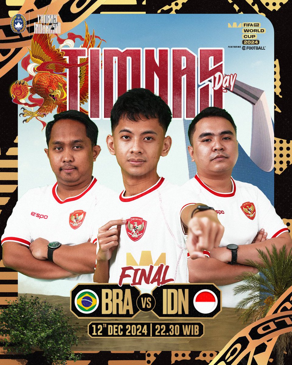 📣 𝐅𝐈𝐍𝐀𝐋 𝐃𝐀𝐘 #FeWCeFootball 2024 🏆

🎮🆚 Brasil
⌚️ 22.30 WIB
🏟️ SEF Arena, Riyadh
📡 YouTube Timnas Indonesia Official

‣ #TimnasDay ‣ #GarudaMendunia