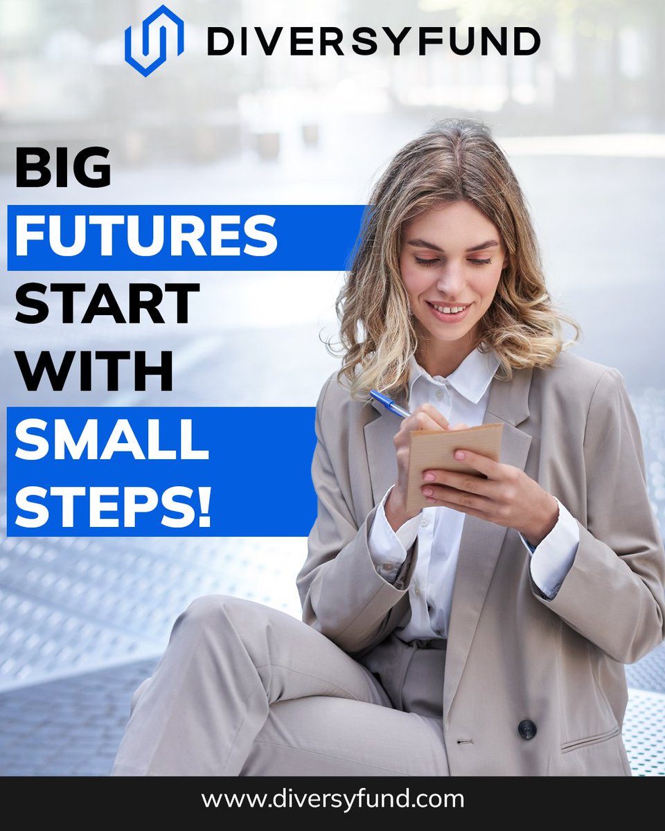 🌟 Start Small, Dream Big 💡

🪴 Take the first step today—big results await tomorrow.

🚀 Build your future with DiversyFund. 👉 DiversyFund.com

#smallstepsbigopportunities #investsmart #diversyfund #wealthbuilding