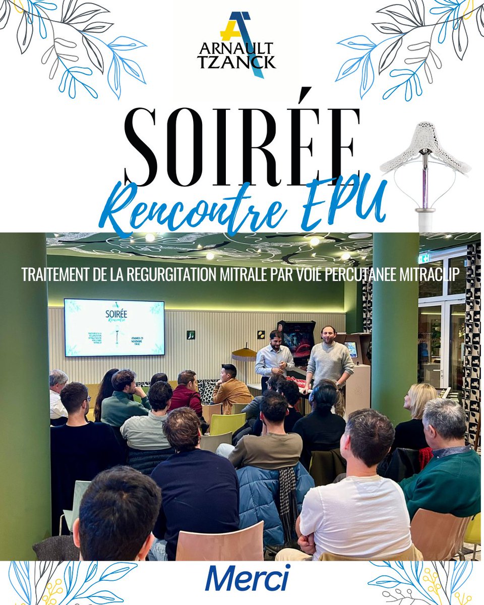 Un grand merci pour l'excellente soirée d’enseignement post-universitaire sur le MitraClip, animée par les Drs Julien Adjedj et Mohammed Labbaoui.

#MitraClip #InnovationMédicale #RéparationMitral #InstitutArnaultTzanck #Abbott #Cardiologie #Formation #SoiréeEnseignement