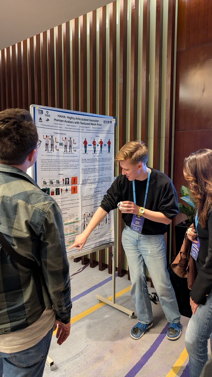 PAVIS IIT (@pavis_iit) on Twitter photo <a href="/SvitovDavid/">David Svitov</a> presenting our poster <a href="/ACCVConf/">ACCV</a> 2024 in Hanoi!
Check our work on monocular avatar generation with 3DGS for more details here: david-svitov.github.io/HAHA_project_p…
<a href="/LourdesAgapito/">Lourdes Agapito</a> <a href="/pmorerio/">p</a> <a href="/alessiodelbue/">Alessio Del Bue</a> <a href="/SvitovDavid/">David Svitov</a> presenting our poster <a href="/ACCVConf/">ACCV</a> 2024 in Hanoi!
Check our work on monocular avatar generation with 3DGS for more details here: david-svitov.github.io/HAHA_project_p…
<a href="/LourdesAgapito/">Lourdes Agapito</a> <a href="/pmorerio/">p</a> <a href="/alessiodelbue/">Alessio Del Bue</a>