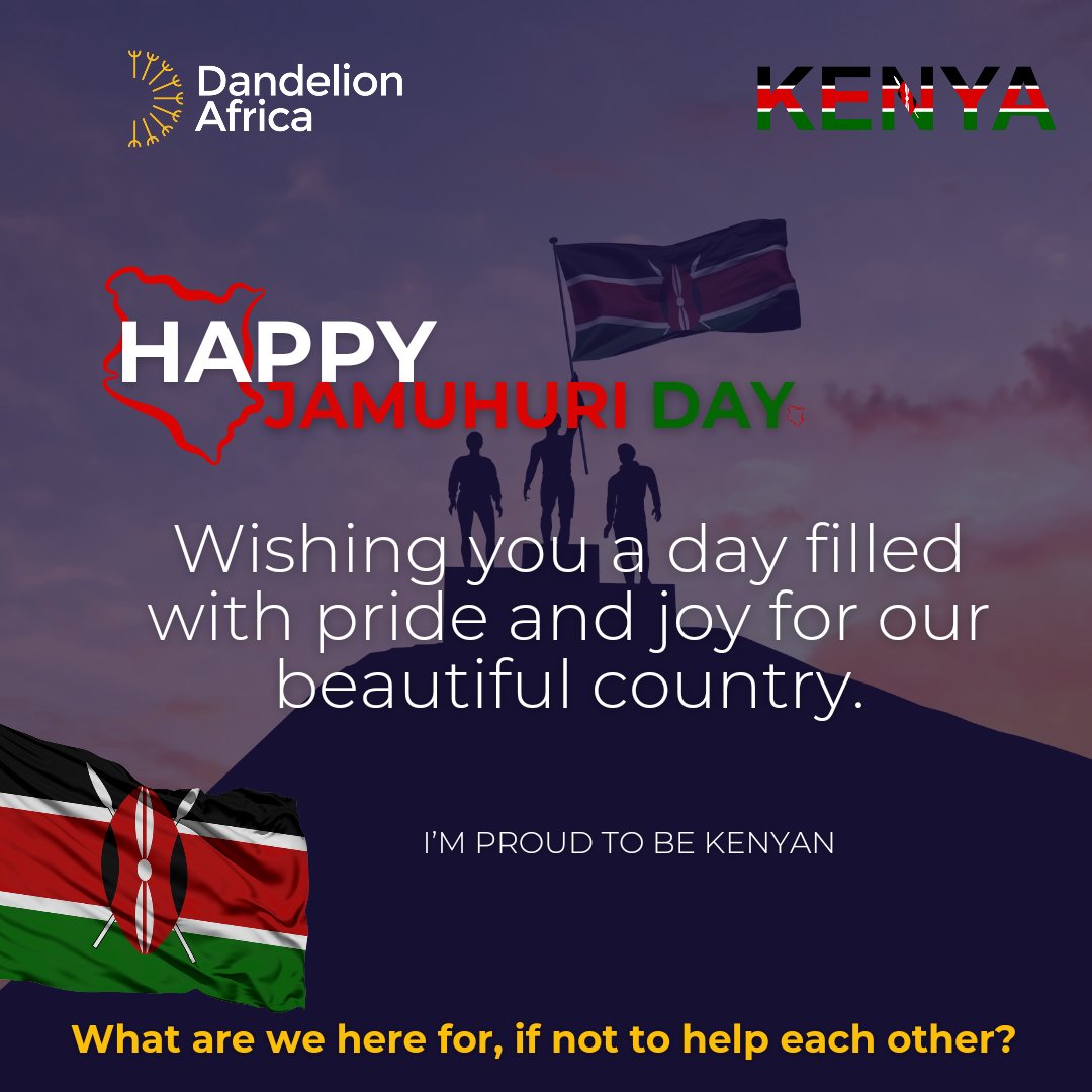 Happy Jamuhuri Day to everyone! As we celebrate this special day, we’d love to know—what makes you proud to be Kenyan? Share your thoughts with us! 🇰🇪
 #JamuhuriDay #ProudlyKenyan