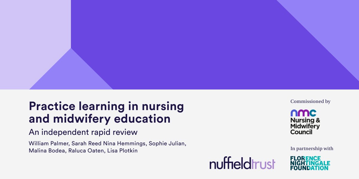 Burdett Trust đź’™ (@burdetttrust) on Twitter photo A new report from <a href="/FNightingaleF/">Florence Nightingale Foundation</a> and <a href="/NuffieldTrust/">Nuffield Trust</a>
has found varied learning experiences and supervision for student #nurses and #midwives in the UK.
Read the full report here: tinyurl.com/mpvwrk48 A new report from <a href="/FNightingaleF/">Florence Nightingale Foundation</a> and <a href="/NuffieldTrust/">Nuffield Trust</a>
has found varied learning experiences and supervision for student #nurses and #midwives in the UK.
Read the full report here: tinyurl.com/mpvwrk48