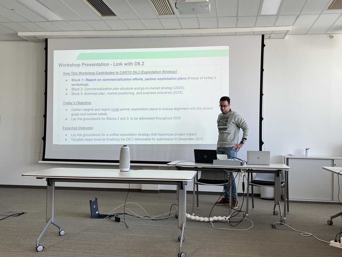 EMERALDSeu's tweet image. ๐ผ Second day of our #GeneralAssembly meeting, and today is dedicated to the Exploitation Workshopโ our objective? Gather insights and depict theย starting pointย of each partner's exploitation plan to ensure alignment with the project goals and #market needs.