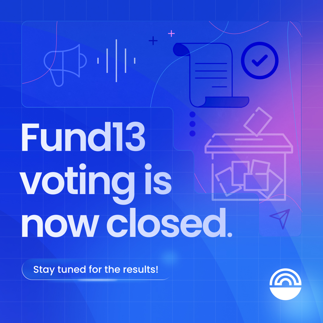Catalyst_onX's tweet image. 🛑 Fund13 is now closed! A massive thank you to everyone who voted this time. 🙌

📣 We will be announcing the projects to be allocated funding on December 17. Watch this space!