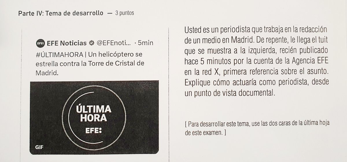 Procuro que mis alumnos en <a href="/fcomunav/">fcomunav</a> reflexionen sobre su futura actividad periodística, que aprendan a situarse en contextos reales. Os muestro una pregunta que he planteado en el examen final de mi asignatura. 

Pregunto a periodistas de Madrid: ¿cómo actuaron vuestros medios?