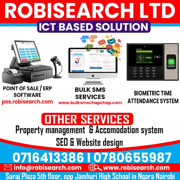 isoonyige's tweet image. Robisearch.com LTD wishes you a Joyful Jamhuri Day. Thank you for your continued support. To wish your clients happy holidays, get Bulk Sms at a Discounted offer and other software . Kindly call
0716413386/0780655987 for inquiry
#robisearch
#RobisearchJamhuriOffers