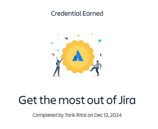 tarikrital's tweet image. 🔓Unlock the potential of teamwork with a new Jira credential.

Empowering collaboration and streamlining workflows . 💪

 🪜Progress is built one step at a time. Let’s take it!

#Jira #Umbracian