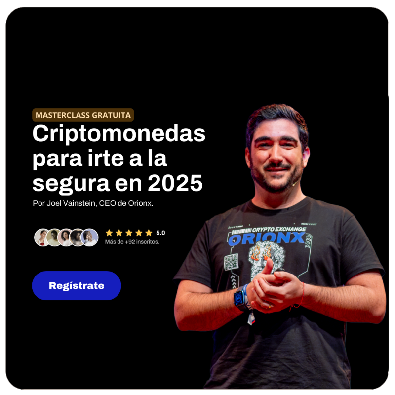 orionx's tweet photo. Joel Vainstein, CEO de Orionx, te invita a su Masterclass Gratuita:

#Criptomonedas para irte a la segura en 2025.

El momento es ahora. ¡Regístrate!👇