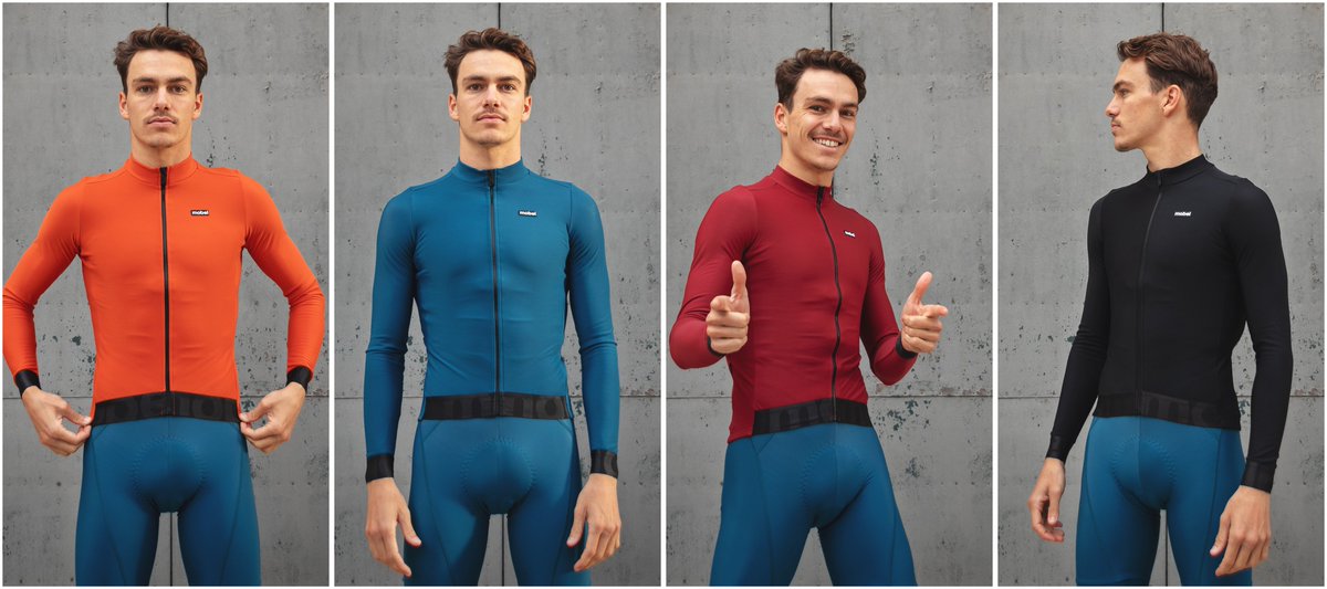 MobelSport's tweet photo. ¿Cuál es tu color preferido? Descubre los nuevos maillots de invierno S-PRO y BLACK PRO de la colección Mobel AW 24/25 en https://t.co/eaFJRYkhj2 https://t.co/lNVyH8SNhi