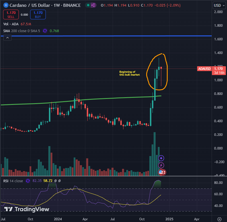 Sssebi's tweet photo. LOOK AT THIS WEEKLY $ADA CANDLE!!!🤯

Next 2-3 weeks are going to be INSANE for $ADA holders🔥🔥🔥 https://t.co/gNJ0DIUx59
