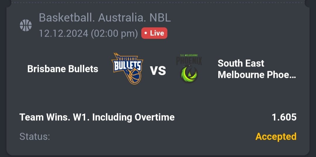A3RBET's tweet photo. Basketball - NBL

🏀 Brisbane Bullets ML
🔖 1.60
💵 30 Units

#GamblingTwitter #SportsBetting #TeamParieur #SportsBet #Betting #FreePicks #A3RBET #SportsBettor #NBLbetting #NBLaction #NBLgame #Basketball #Gambling #GamblingX #BettingTwitter

Like + RT https://t.co/Ie7KC5g89r