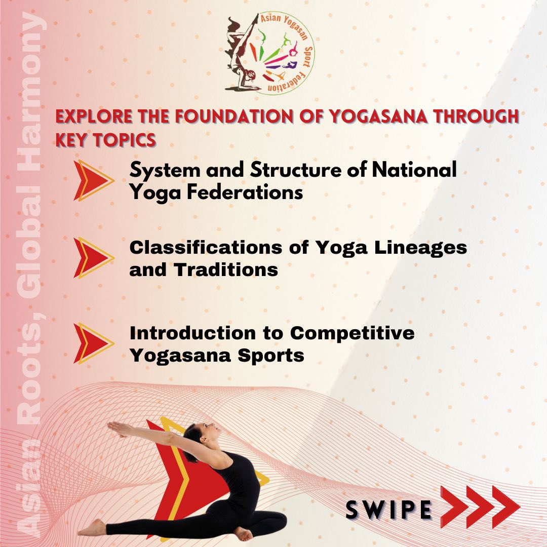asianyogasana's tweet photo. 🌟 Shaping the Future of Yoga in Asia &amp; Africa 🌍

Join us for a transformative workshop designed for national yoga federations members, National Olympic Committees representatives, Yogasana coaches, and traditional yoga teachers. https://t.co/5QY2tFmtMU