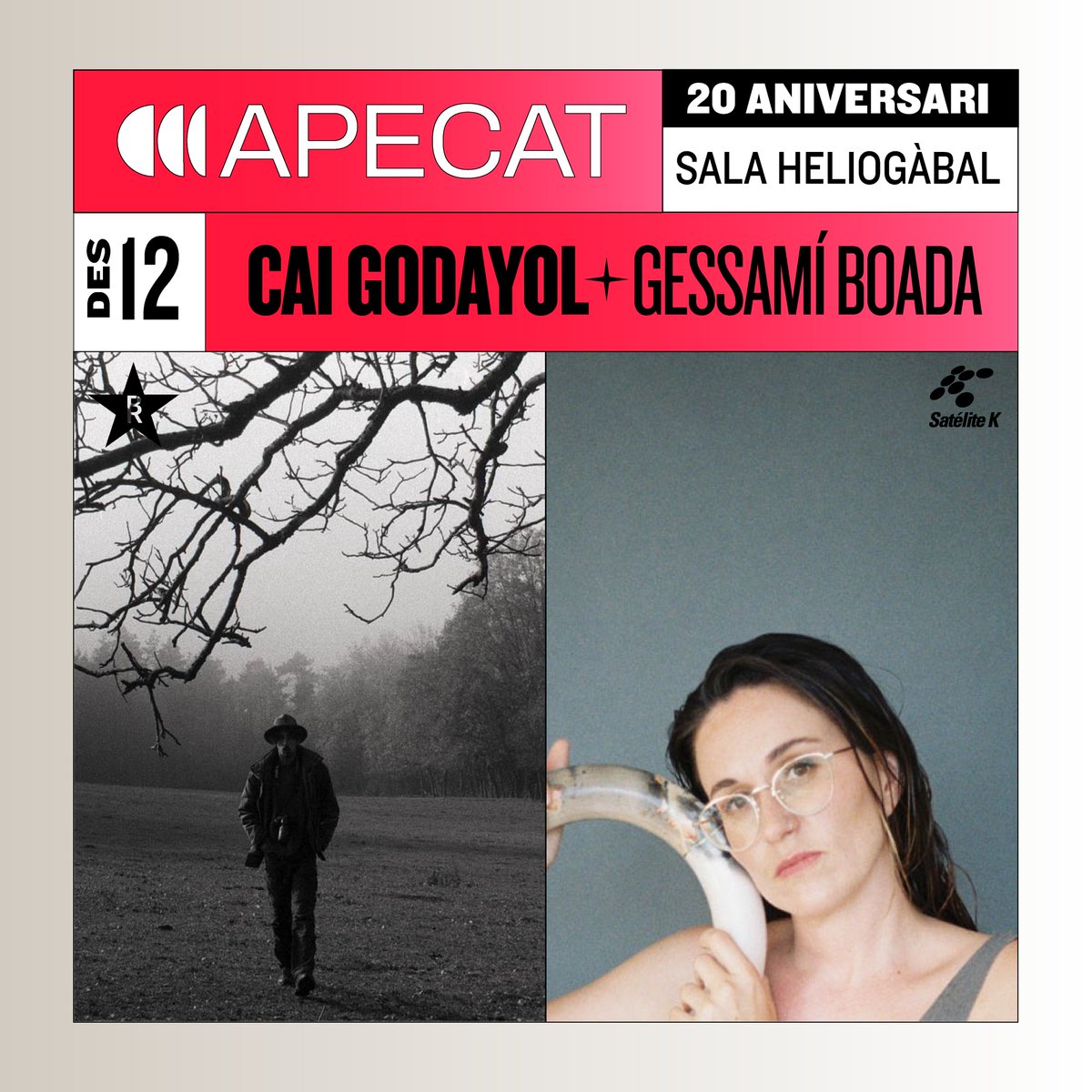 Si el vespre d'avui dijous t'agafa per Gràcia, treu el cap per l'<a href="/HeliogabalBcn/">Heliogàbal</a> que les cançons d'en <a href="/CaiGodayol/">Cai</a> queden la mar de bé per un dia plujós com aquest. Una pista: youtube.com/watch?v=ZnyopH… <a href="/APECATBcn/">Apecat</a>