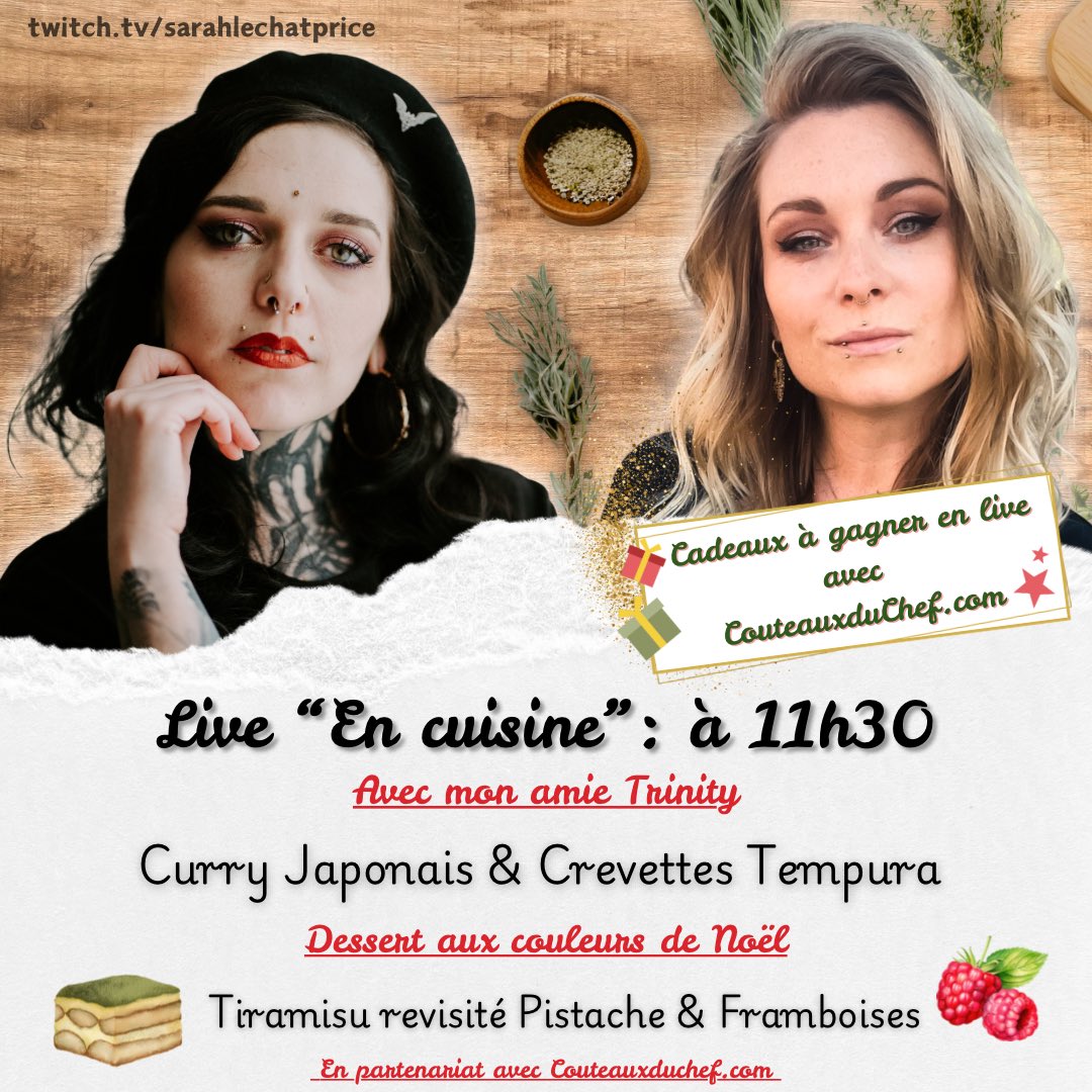 sarahlechatttt's tweet photo. Aujourd’hui est un jour un peu spécial, car mon amie @mythiXTrinity va cuisiner avec moi, et c’est aussi la première fois que je suis en Front Page @TwitchFR ! 🖤 Rdv toute à l’heure pour le Goth’Cuisine’Club 🖤 https://t.co/skTV1bI3ay