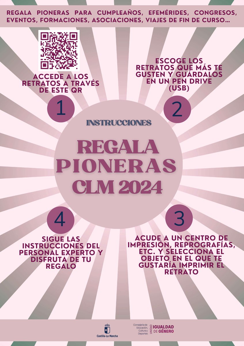 educajccm's tweet photo. 🎨👩‍🎓 ¡Comparte el legado de las #CLMujeres con la iniciativa #RegalaPionerasCLM!

🎁 Retratos realizados por estudiantes #CLM para camisetas, tazas, bolsas y más con mujeres referentes en ciencia, artes, deporte y ➕

📥 Descarga los diseños aquí: https://t.co/TWN8vRU7tM https://t.co/OBJsGMlkVG