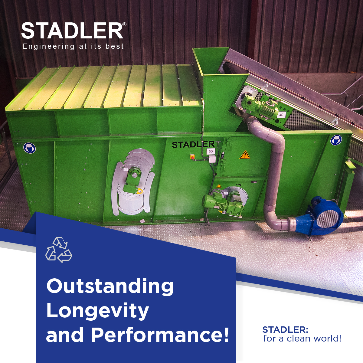 Stadler_Group's tweet image. The #BallisticSeparator STT2000_6_1, installed at the UTE TRIATGE D&apos;ENVASOS DE LA ZONA CENTRE II plant in 2008, has reached an extraordinary milestone: 50,000 hours of operation!

Over 16,000 hours in light packaging operations and more than 12,000 hours in #MSW applications.