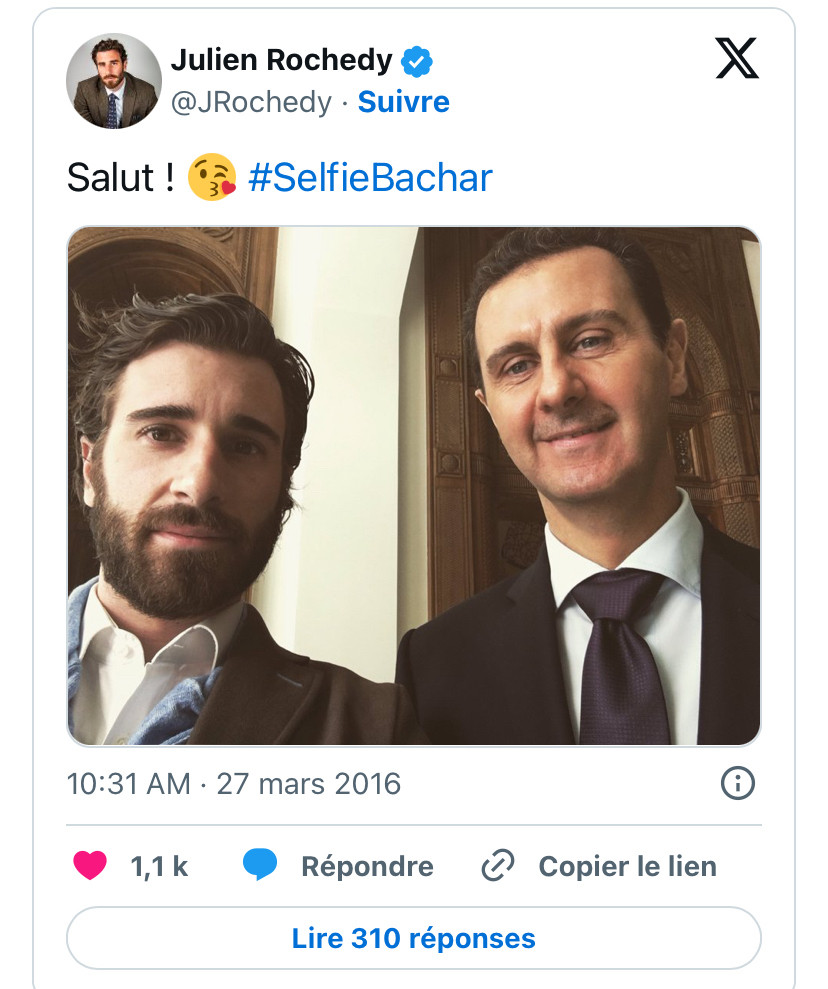 DanXanthos's tweet photo. @JRochedy C'est vrai que pour parler dictature, on a à faire à un vrai pro.
#CompliceAssad https://t.co/59t3iLUMe0
