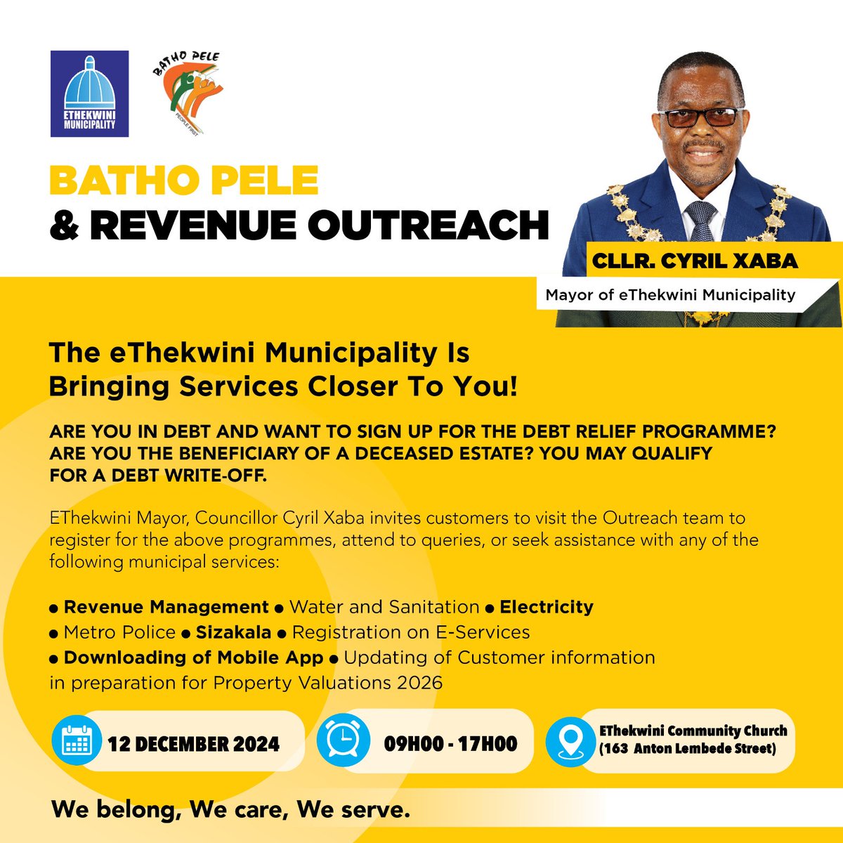 eThekwiniM's tweet photo. #Batho Pele https://t.co/rbgyR16zLL