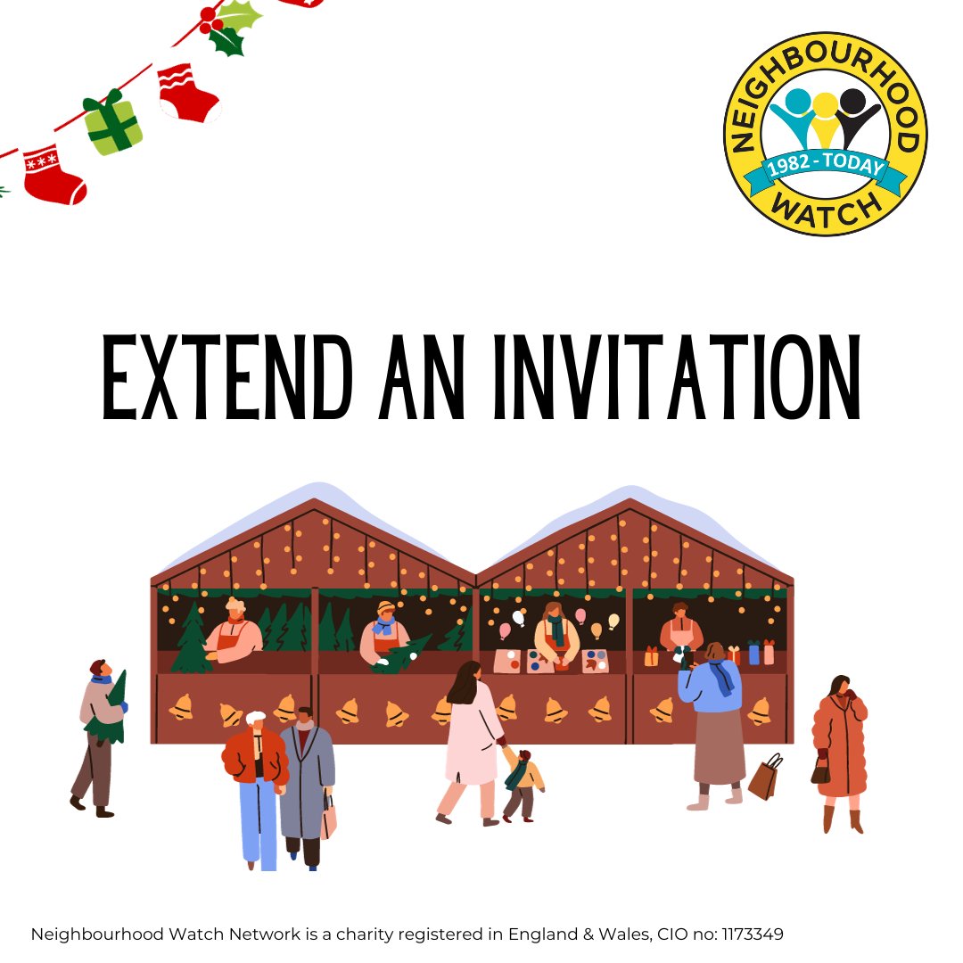 N_Watch's tweet photo. Inviting your neighbour(s) to the local Christmas fair or coffee morning, could make their day!

Isolation and loneliness can impact someone's vulnerability to crime - saying hello and extending an invitation, could make all the difference.

#ReachOutThisDecember 🎄 https://t.co/E3RxdmTVTP