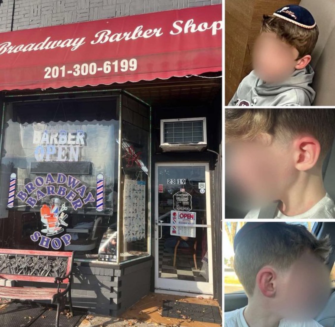 Una madre judía llevó a su hijo a cortarle el pelo a Broadway Barber Shop en Fair Lawn, Nueva Jersey. Le dijo al peluquero que no le cortara los peyos (rizos laterales) a su hijo.

Momentos después, el niño estaba llorando mientras el barbero le cortaba inmediatamente el peyo de